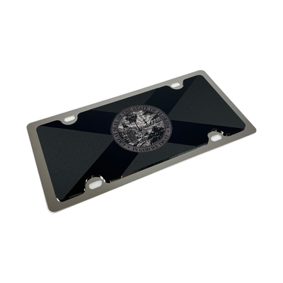 Florida State Flag Blacked Out Stainless Steel License Plate