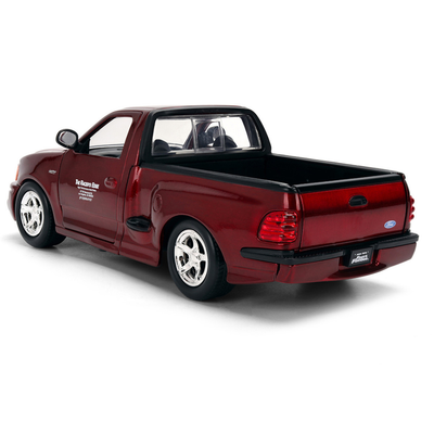 Ford F-150 SVT Lightning Pickup Truck Red Color Brush Finish "The Fast and the Furious" (2001) Movie "25 Years of Fast & Furious" Series 1/24 Diecast Model Car