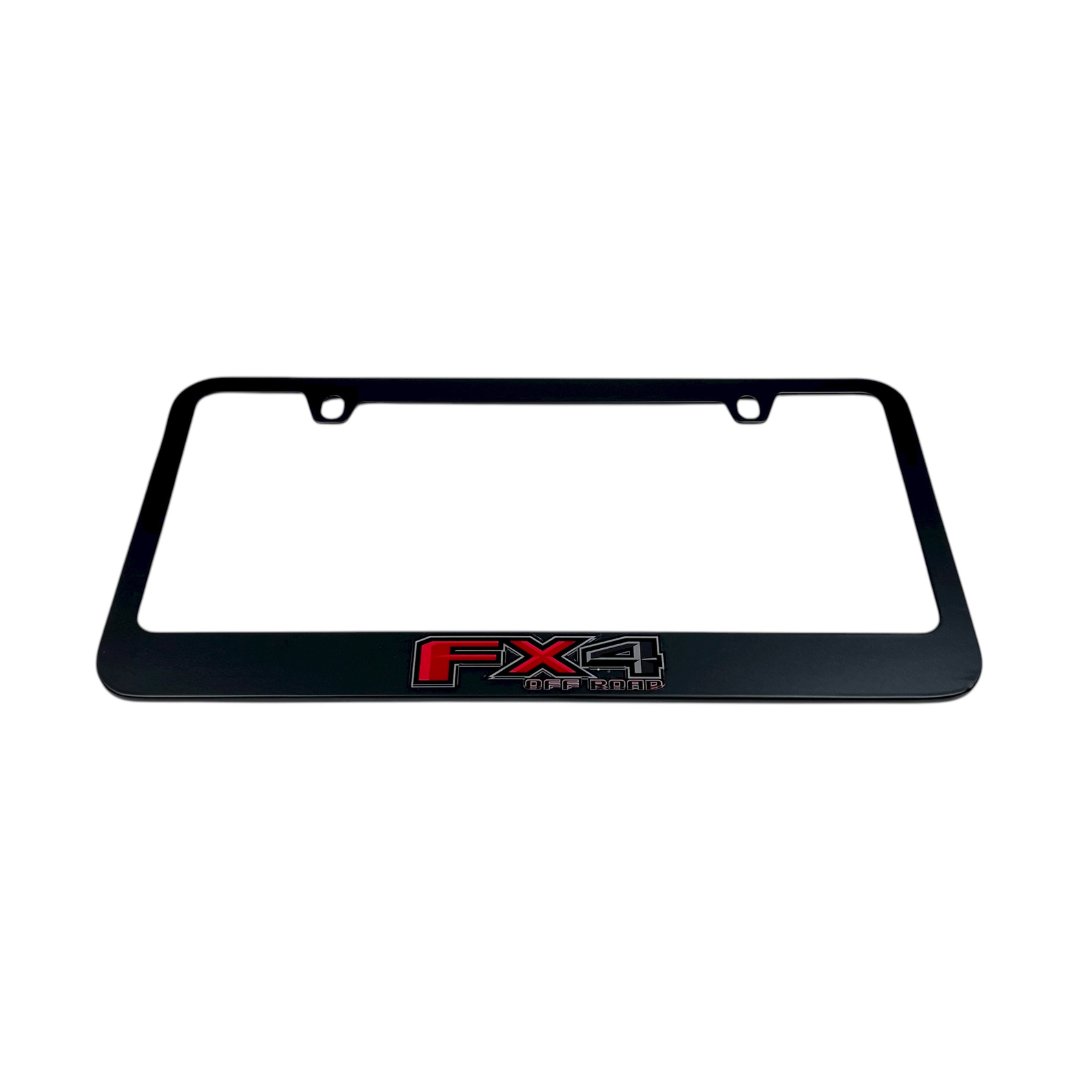 Ford FX4 Black License Plate Frame