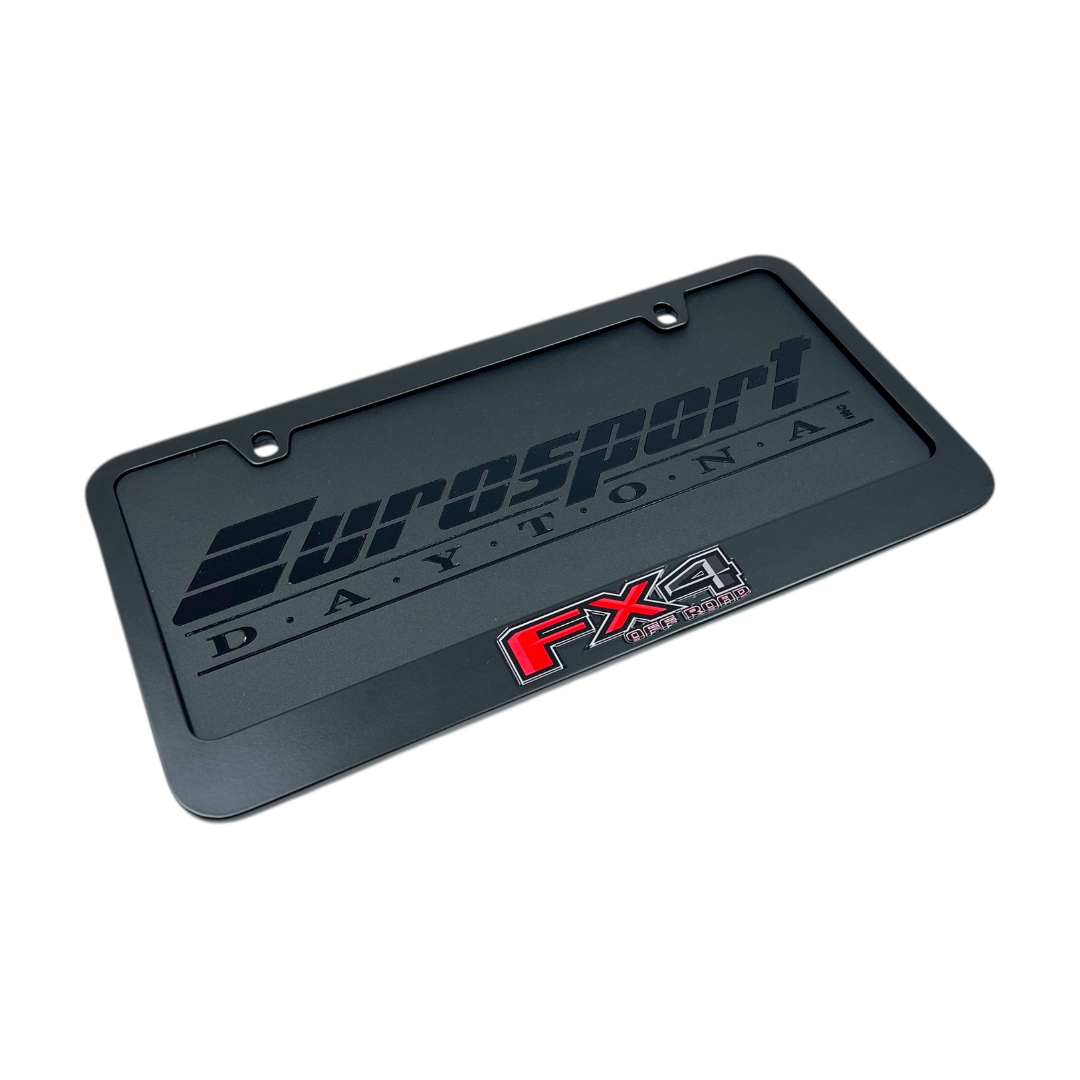 Ford FX4 Black License Plate Frame