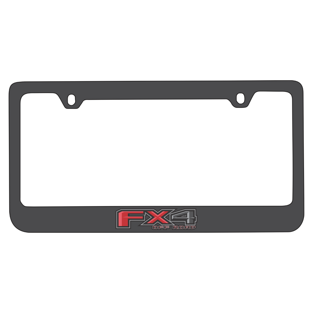 Ford FX4 Black License Plate Frame