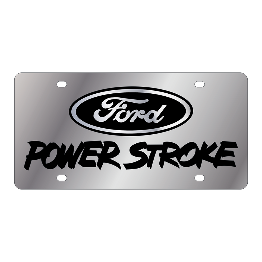 Ford Power Stroke Stainless Steel License Plate