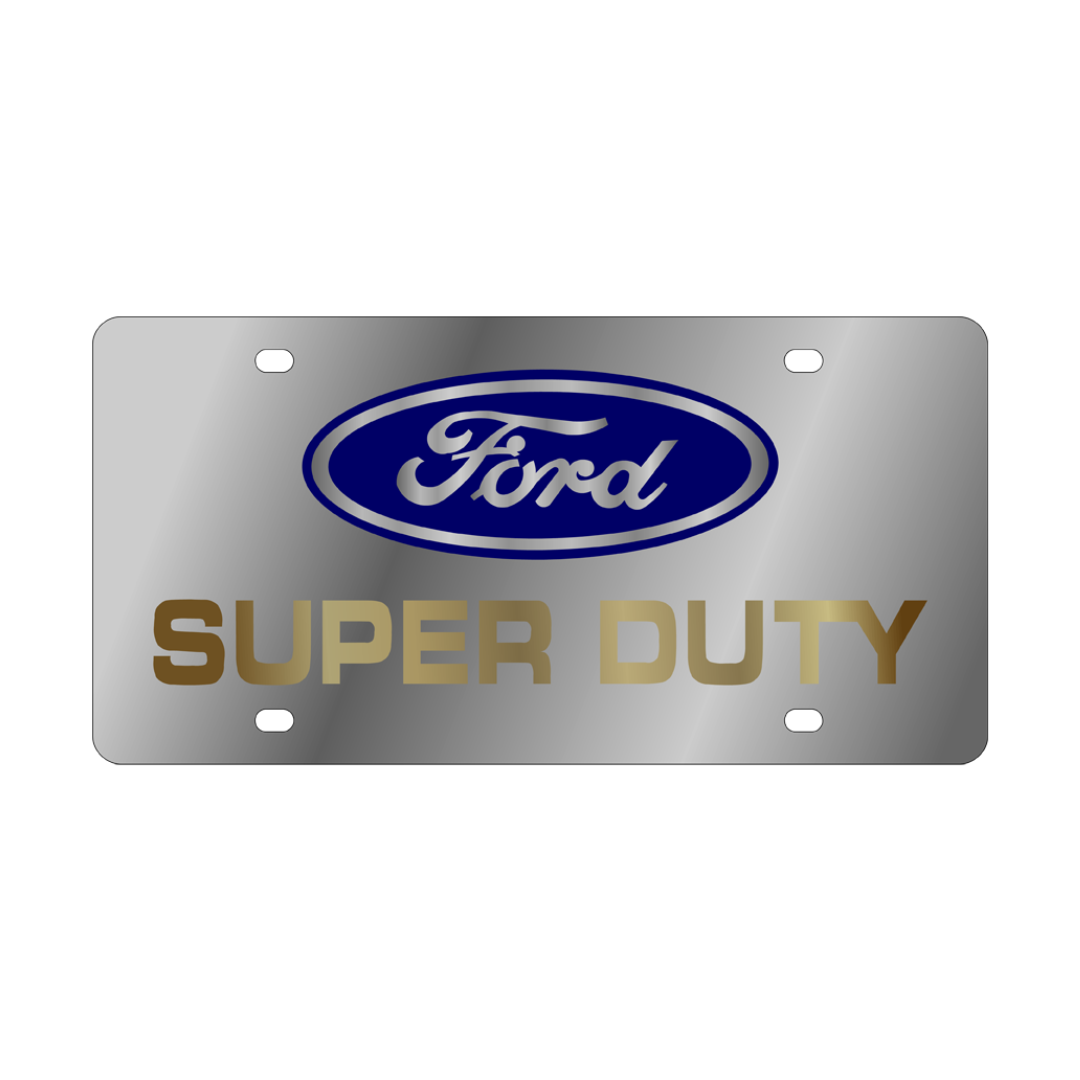 Ford Super Duty Stainless Steel License Plate
