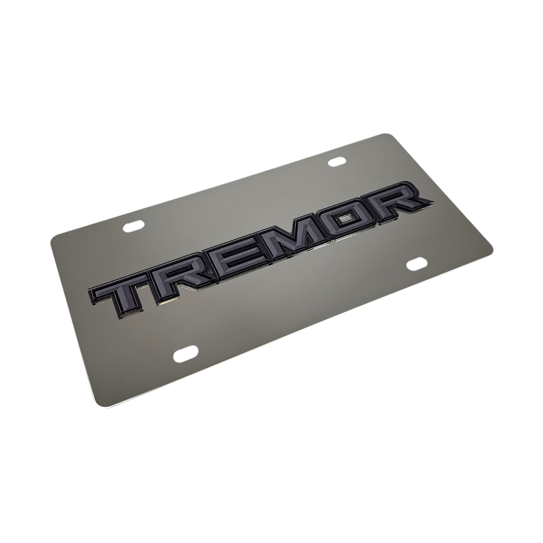 Ford Tremor Blacked Out Stainless Steel License Plate