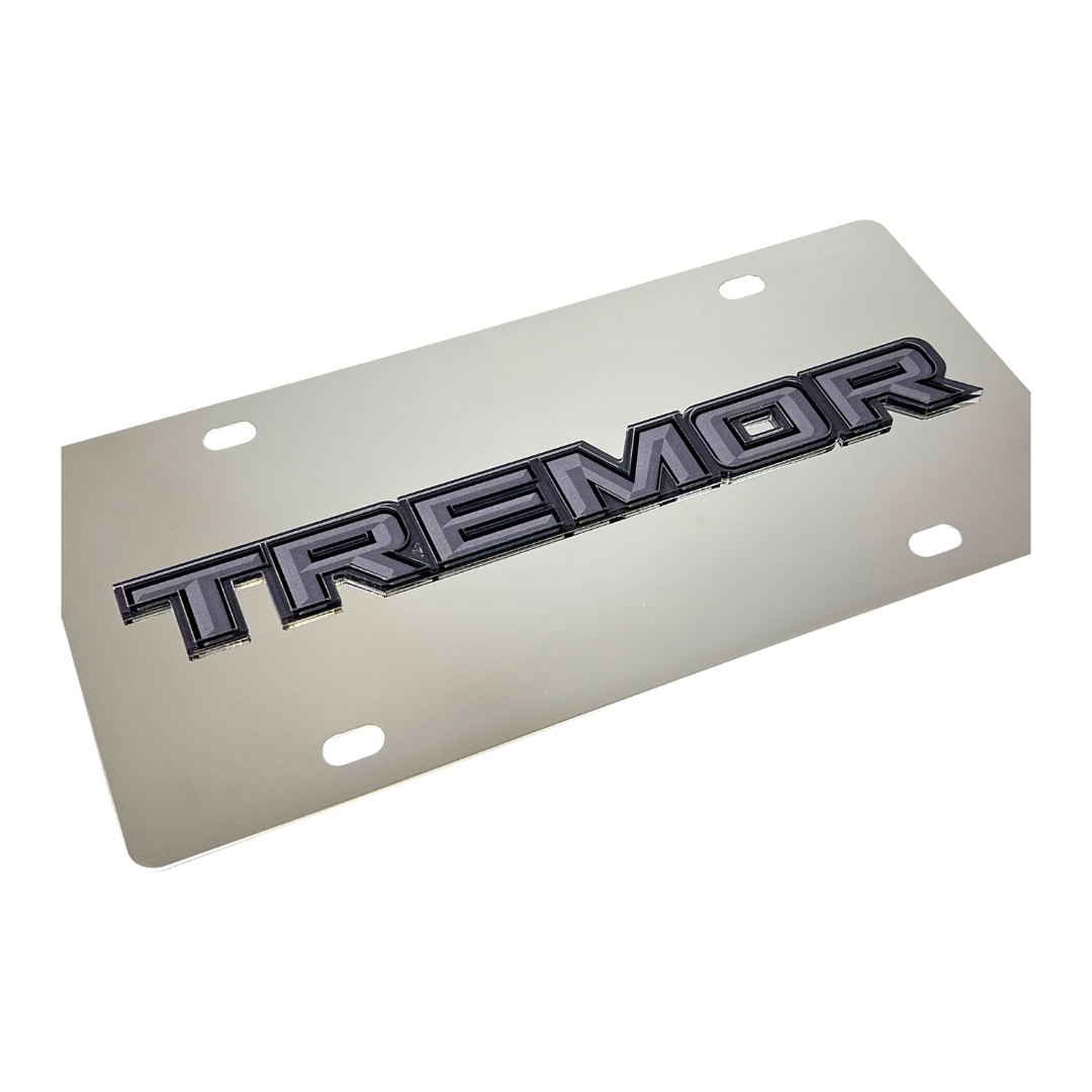 Ford Tremor Blacked Out Stainless Steel License Plate