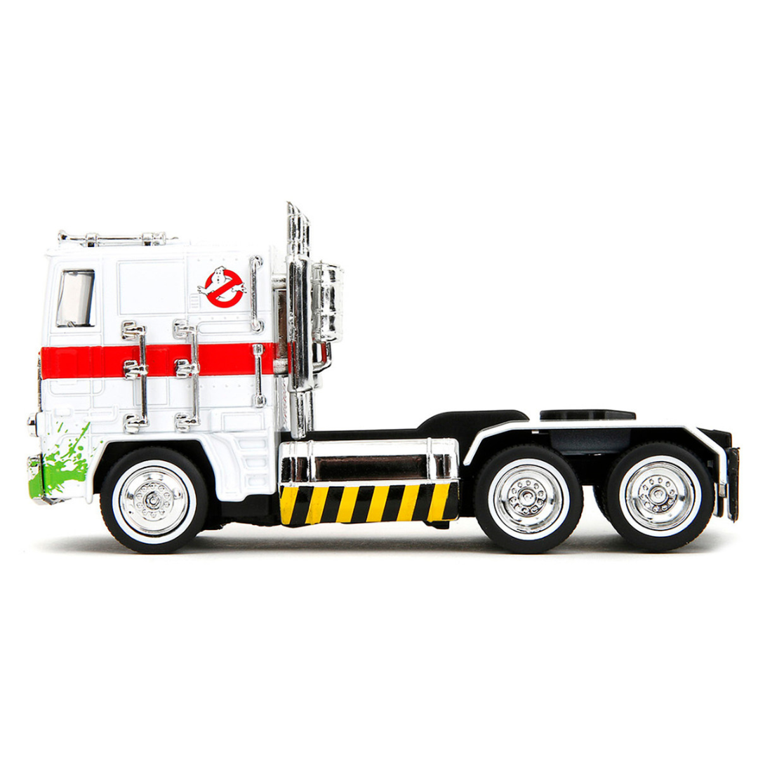 G1 Autobot Optimus Prime Truck White with Robot on Chassis from "Transformers" TV Series - "Ghostbusters" (1984) Movie Crossover "Hollywood Rides" Series Diecast