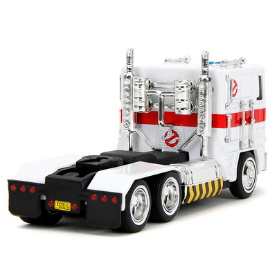 G1 Autobot Optimus Prime Truck White with Robot on Chassis from "Transformers" TV Series - "Ghostbusters" (1984) Movie Crossover "Hollywood Rides" Series Diecast