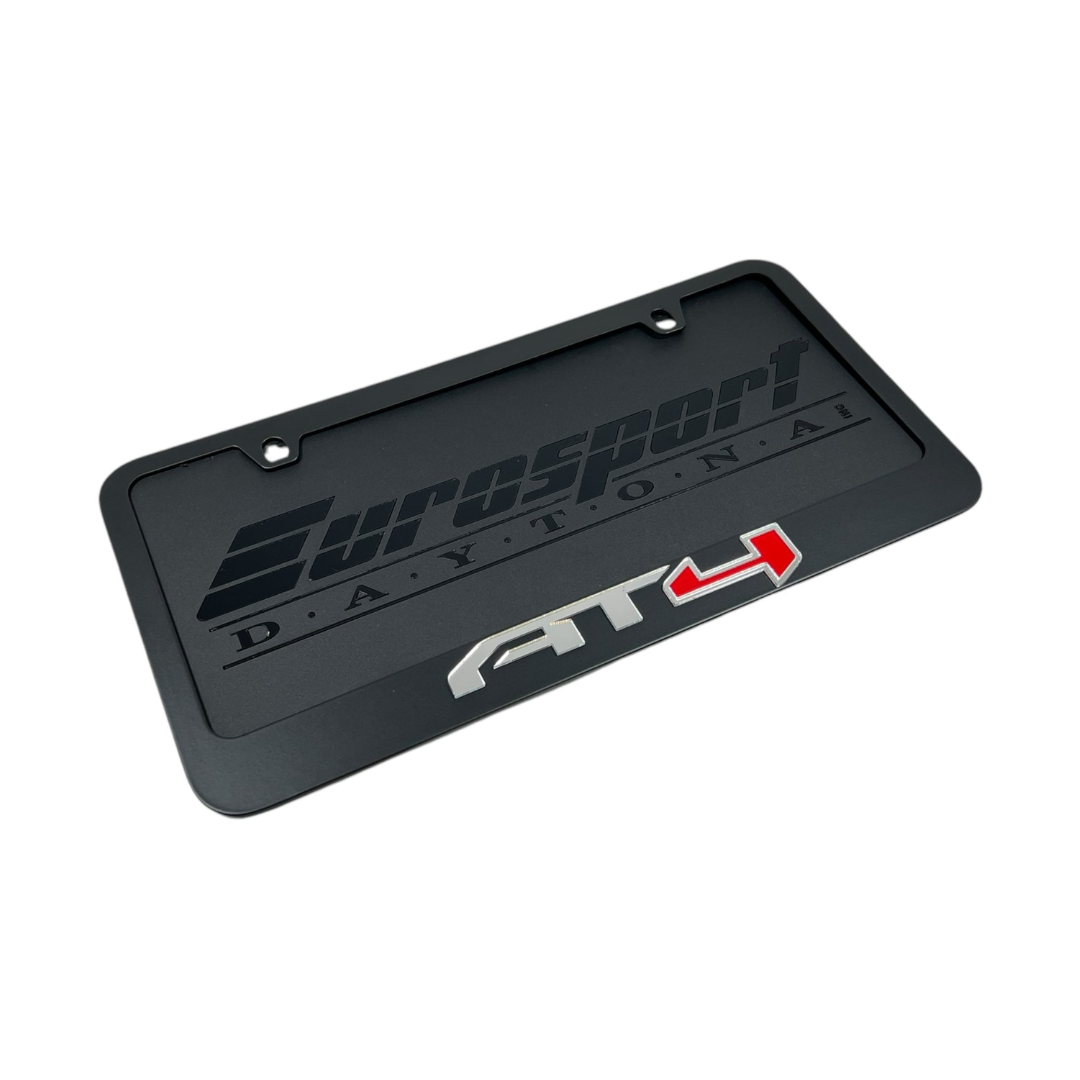 GMC AT4 Black License Plate Frame