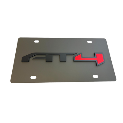GMC AT4 Carbon Steel License Plate