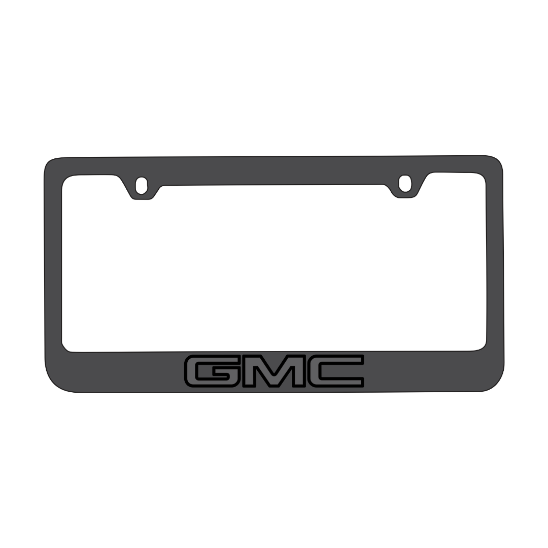 GMC Black License Plate Frame