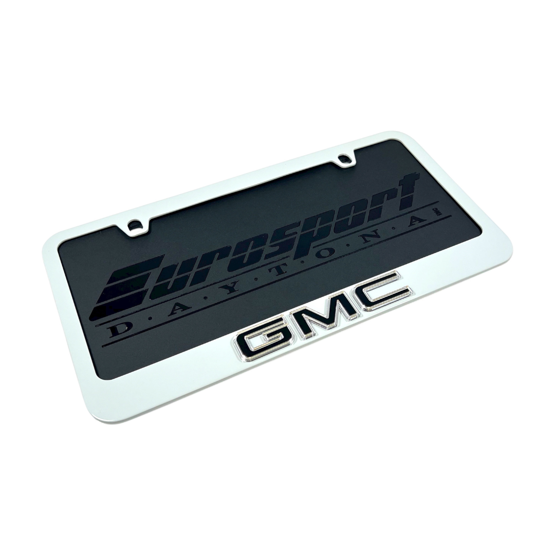GMC White License Plate Frame