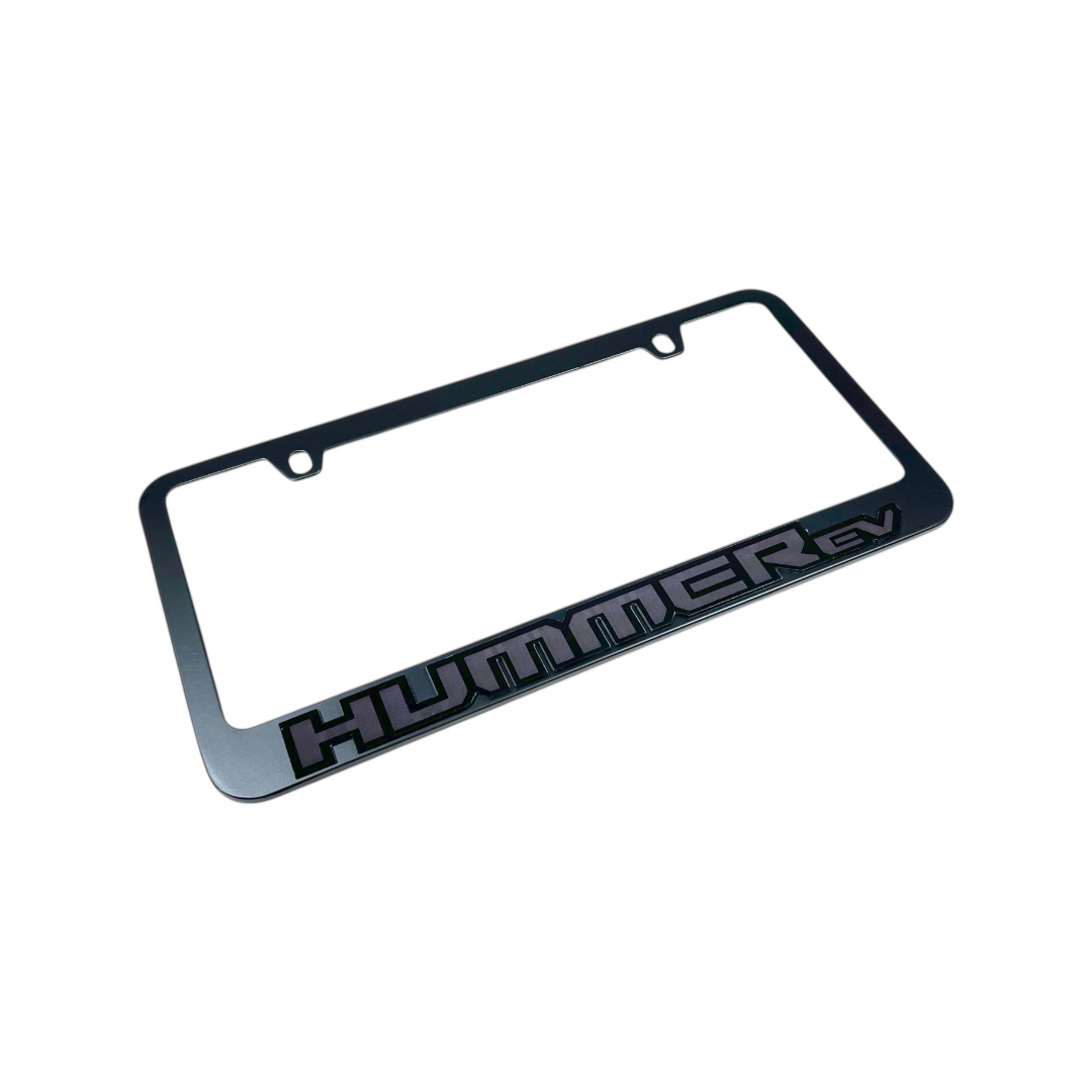 Hummer EV Blacked Out Black License Plate Frame