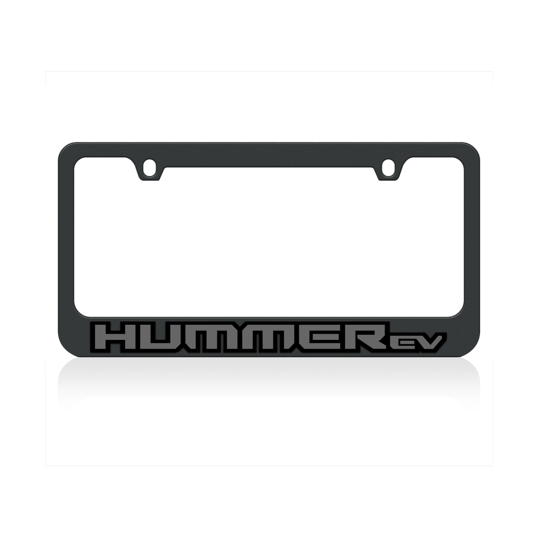 Hummer EV Blacked Out Black License Plate Frame