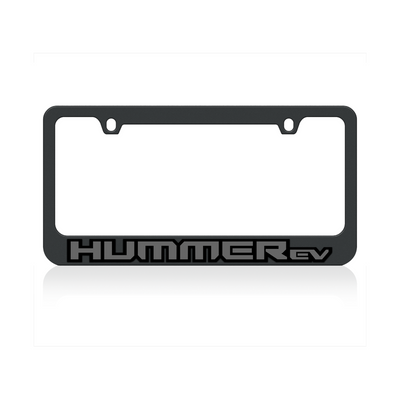 Hummer EV Blacked Out Black License Plate Frame