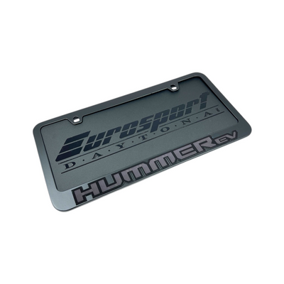 Hummer EV Blacked Out Black License Plate Frame