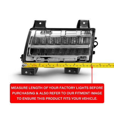 Jeep Wrangler 18-23 Full LED Fender Lights Chrome W/ Sequential Signal (FOR SPORT, SPORT S MODEL HALOGEN FENDER LIGHTS)