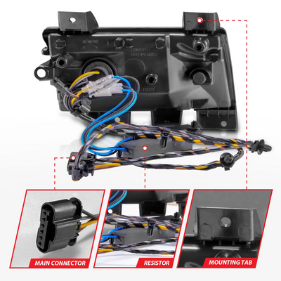 Jeep Wrangler 18-23 Full LED Fender Lights Chrome W/ Sequential Signal (FOR SPORT, SPORT S MODEL HALOGEN FENDER LIGHTS)