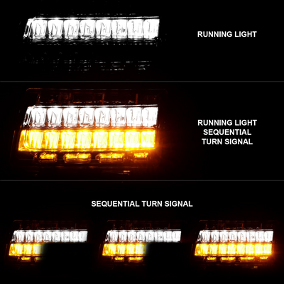 Jeep Wrangler 18-23 Full LED Fender Lights Chrome W/ Sequential Signal (FOR SPORT, SPORT S MODEL HALOGEN FENDER LIGHTS)