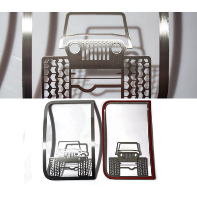 2007-2018 Jeep Wrangler JK/JKU- Off Road Speaker Grilles 2Pc | Stainless Steel, Brushed