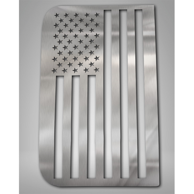 2011-2018 Jeep Wrangler JK/JKU - American Pride US Flag Speaker Grilles 2Pc | Brushed