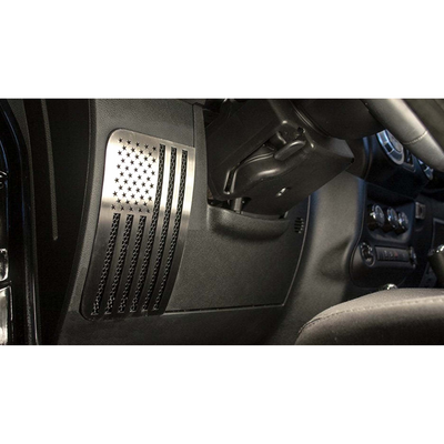 2011-2018 Jeep Wrangler JK/JKU - American Pride US Flag Speaker Grilles 2Pc | Polished