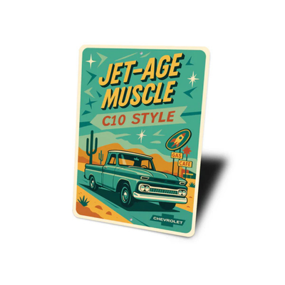 Jet-Age Muscle C10 Style Chevrolet Sign