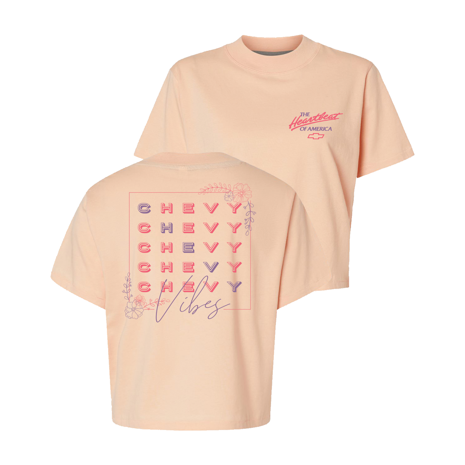 Ladies Chevy Vibes Boxy T-Shirt – Peachy