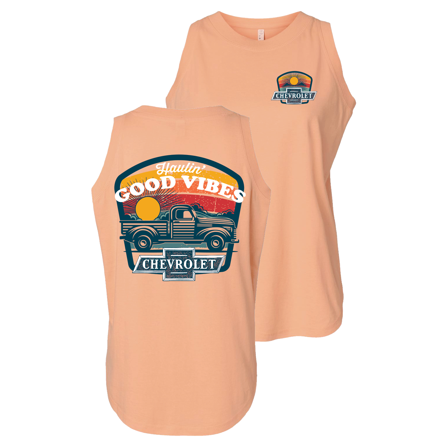Ladies Haulin' Good Vibes Chevrolet Tank – Peachy