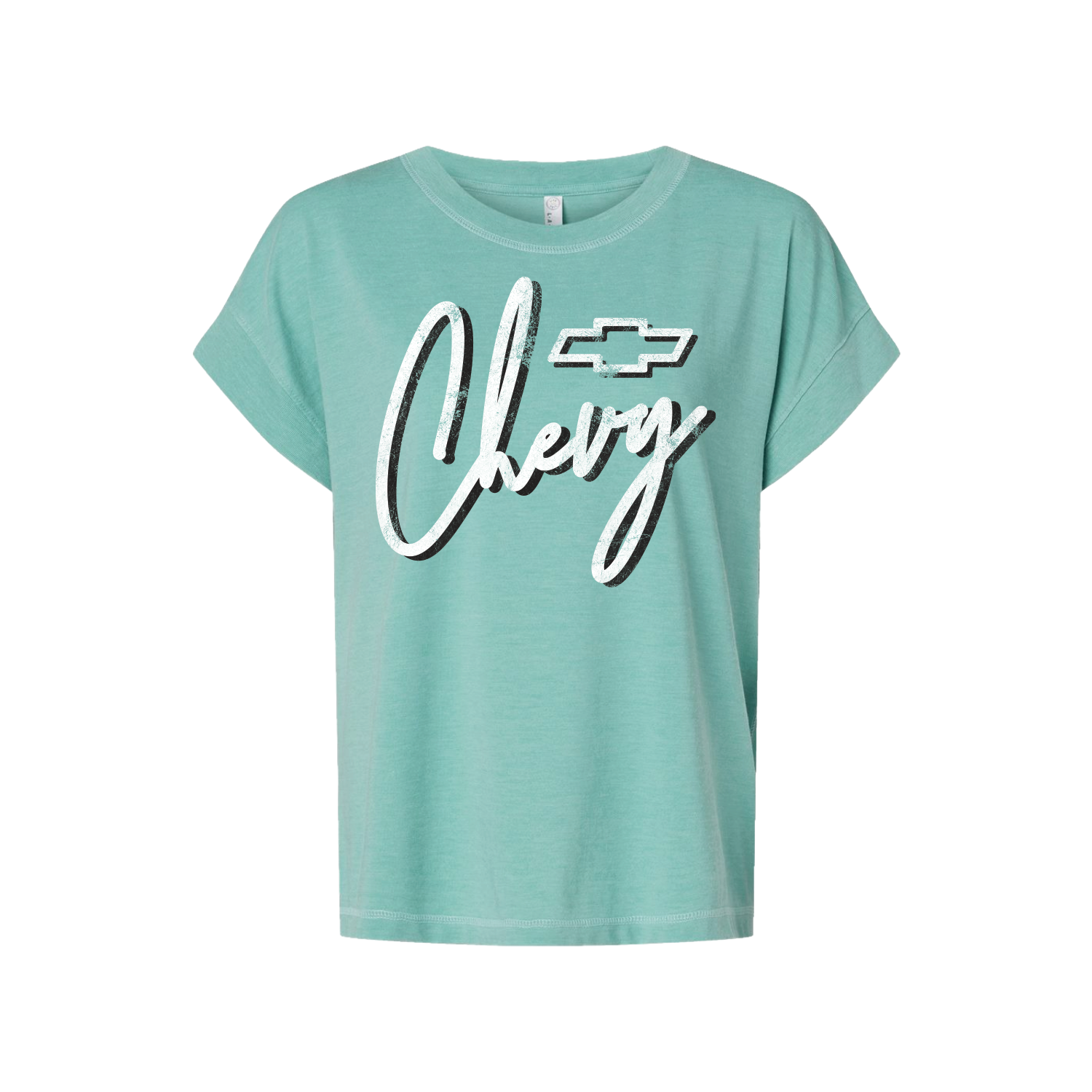 Ladies Script Chevy Bowtie T-Shirt – Washed Saltwater