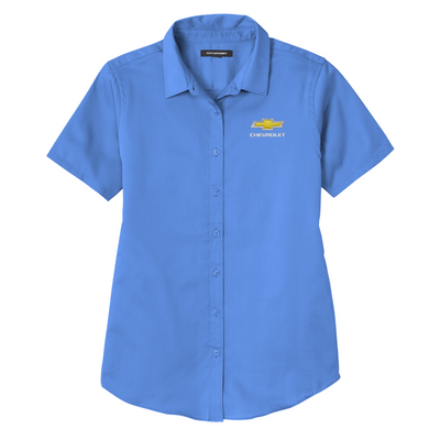 Ladies Chevy Bowtie Superpro React Short Sleeve Work Shirt Polo