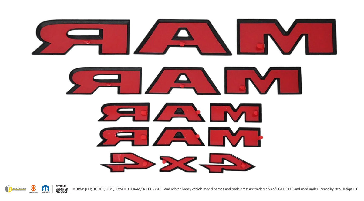 Trim Illusion LET802BLK gloss black lettering set for 2025-2026 Ram 1500 - image 4