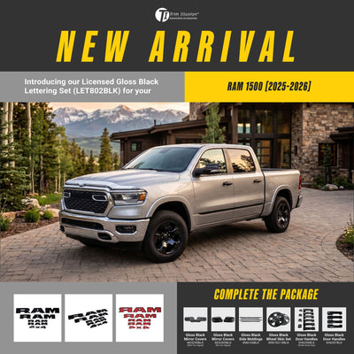 Trim Illusion LET802BLK gloss black lettering set for 2025-2026 Ram 1500 - image 12