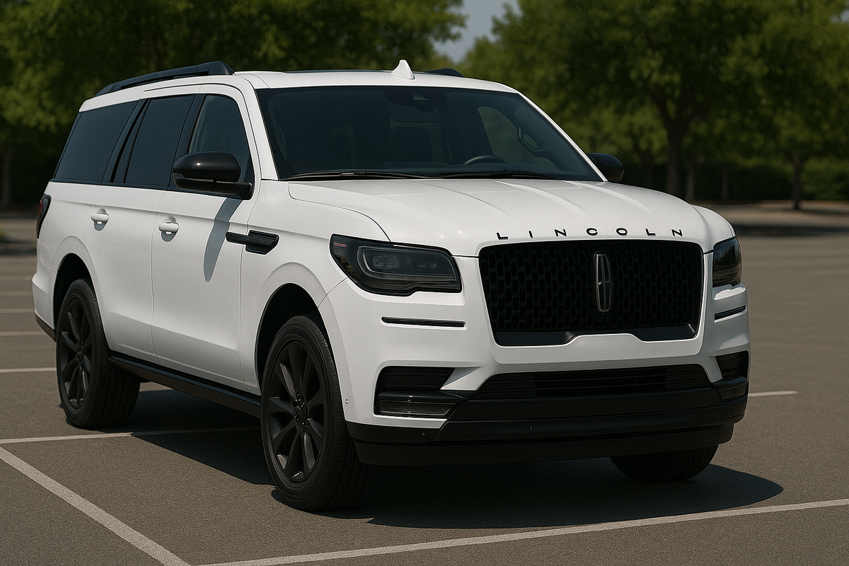 Trim Illusion MC6333BLK gloss black mirror covers for 2018-2025 Ford Expedition and Lincoln Navigator - shown on Lincoln Navigator
