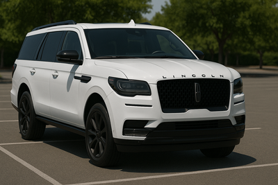Trim Illusion MC6333BLK gloss black mirror covers for 2018-2025 Ford Expedition and Lincoln Navigator - shown on Lincoln Navigator