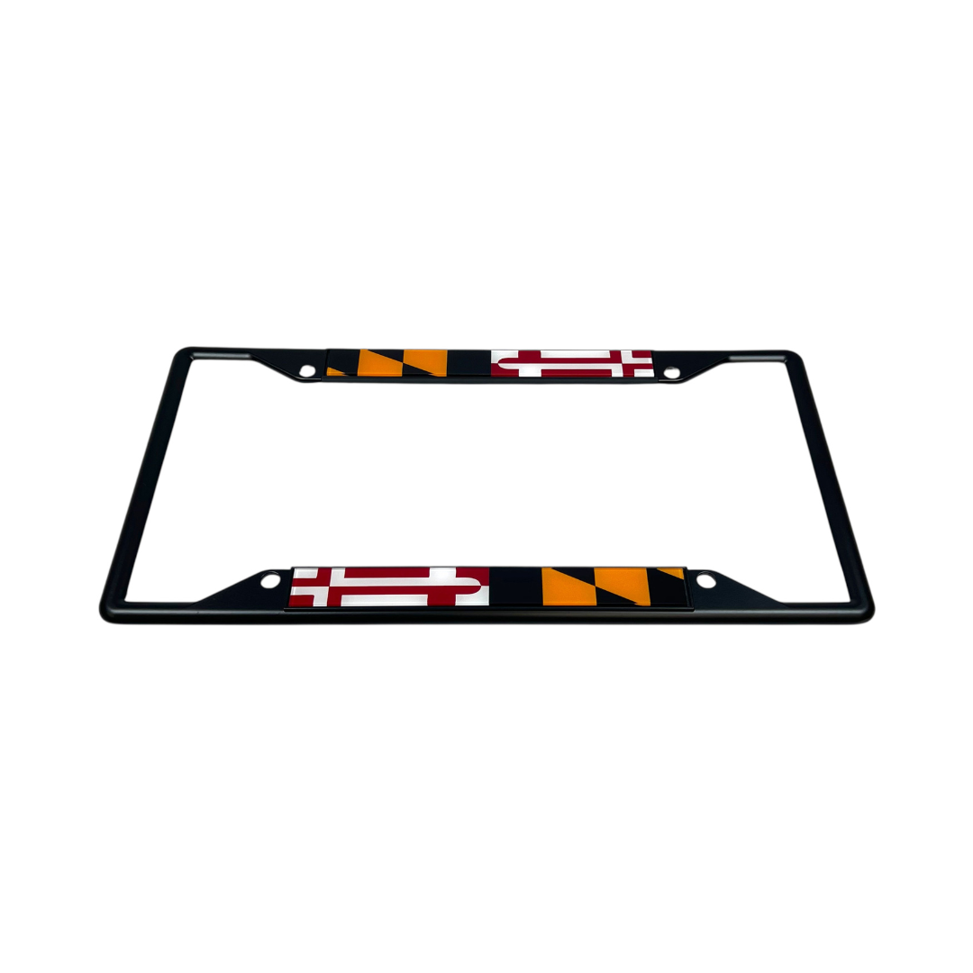 Maryland Flag Black License Plate Frame