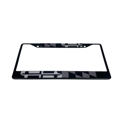 Maryland Flag Blacked Out License Plate Frame