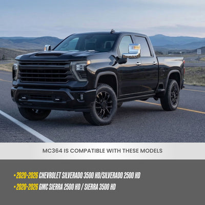 Trim Illusion MC364 chrome mirror covers for 2020-2026 Chevrolet Silverado 2500 HD, Silverado 3500 HD, GMC Sierra 2500 HD and more - image 6