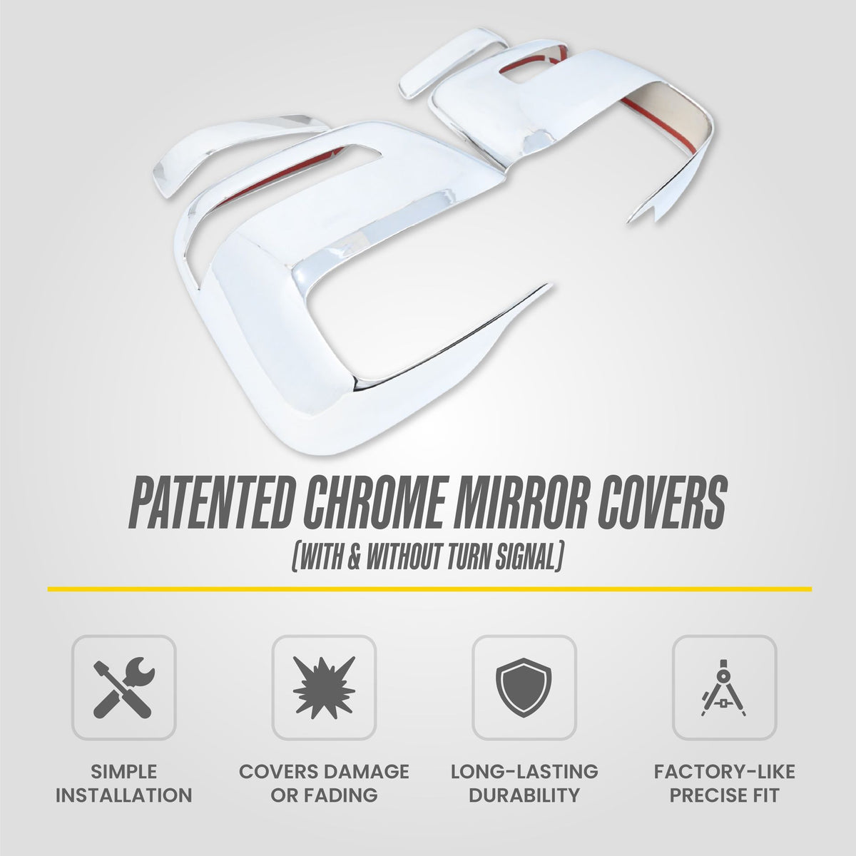 Trim Illusion MC376 chrome mirror covers for 2023-2026 Ram 3500 and Ram 2500 - image 10