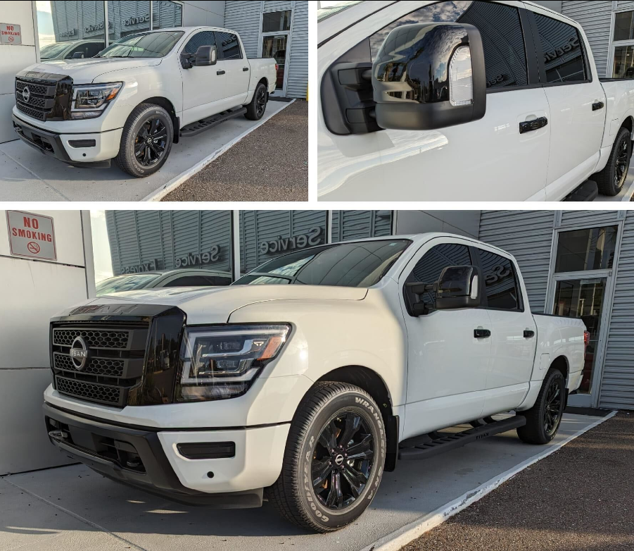 Trim Illusion MC6228BLK gloss black mirror covers for 2016-2024 Nissan TITAN XD - image 6