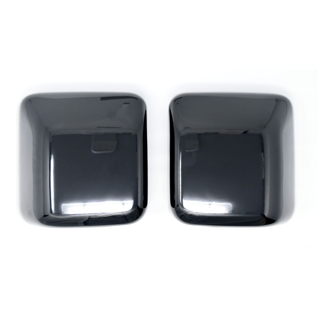 2018-2024 Jeep Wrangler, 20-24 Jeep Gladiator JL 2 PCS No Turn Signal Full Gloss Black Tape-on Mirror Cover