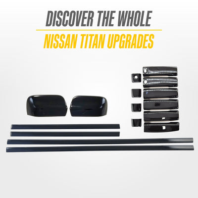Trim Illusion MC6297BLK gloss black mirror covers for 2017-2024 Nissan TITAN - image 4