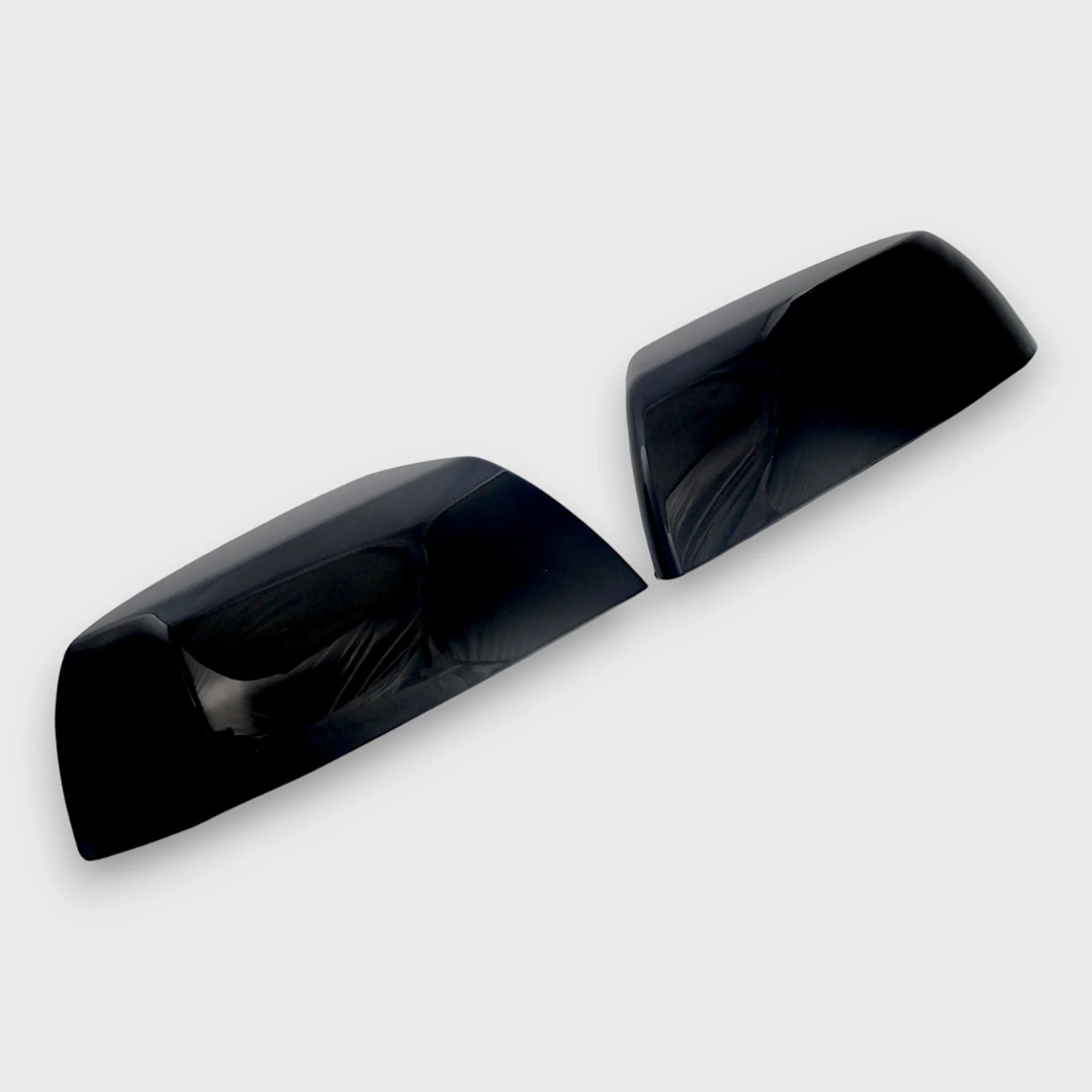2007-22 Toyota Sequoia, 07-21 Toyota Tundra 2 PCS Top Gloss Black Replacement Mirror Cover