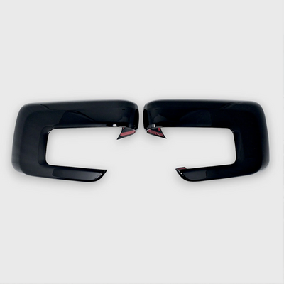 2021-24 Ford F-150 With or W/O Camera 2 PCS With Turn Signal Gloss Black Tape-on Mirror Cover