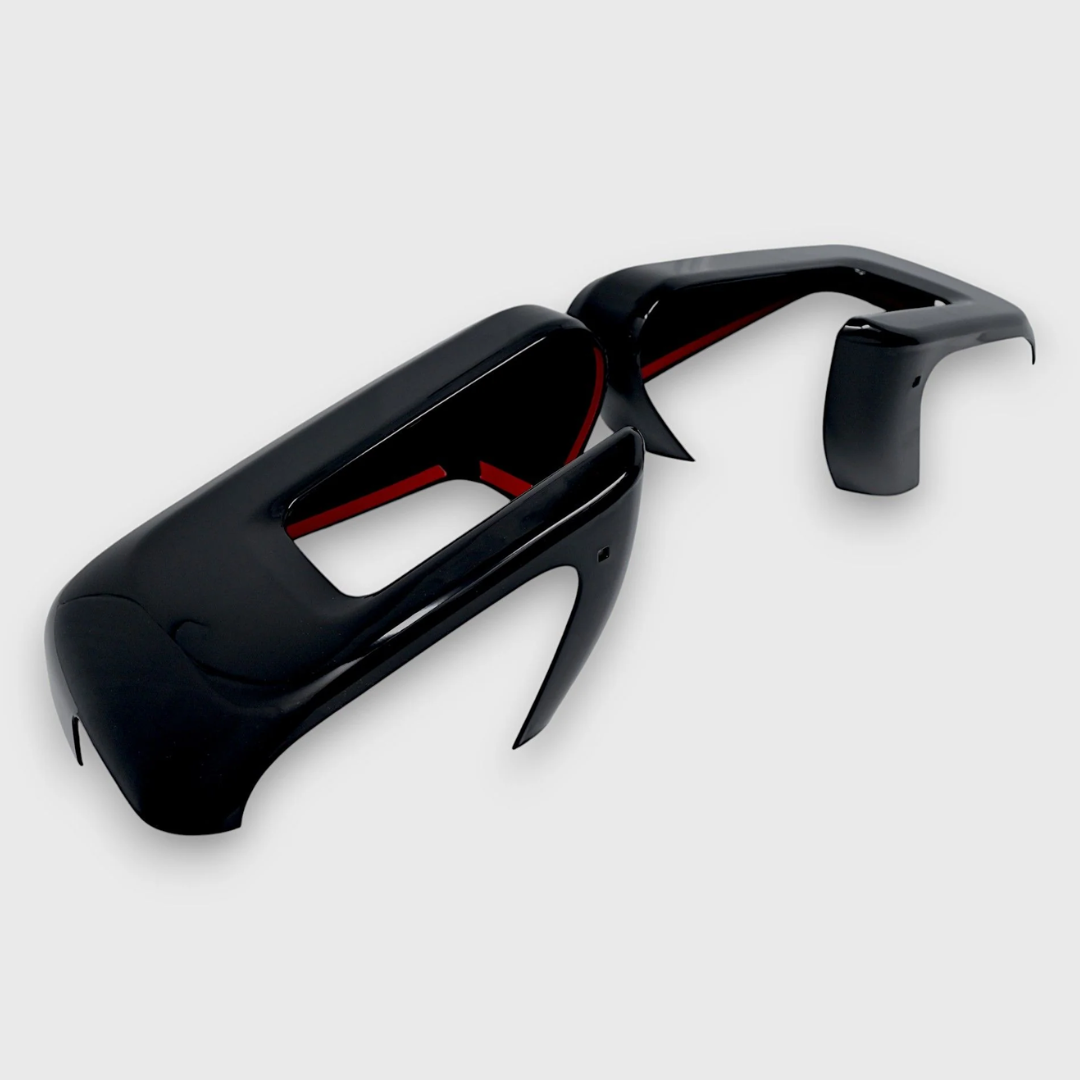 2021-24 Ford F-150 With or W/O Camera 2 PCS With Turn Signal Gloss Black Tape-on Mirror Cover