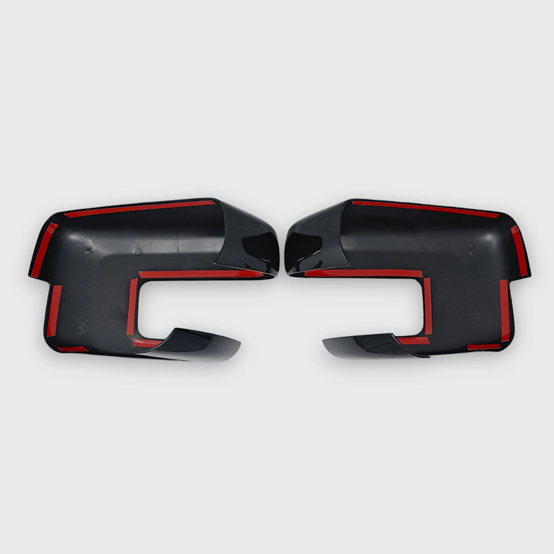 2021-24 Ford F-150 With or W/O Camera 2 PCS With Turn Signal Gloss Black Tape-on Mirror Cover