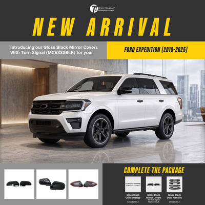 Trim Illusion MC6333BLK gloss black mirror covers for 2018-2025 Ford Expedition and Lincoln Navigator - image 19