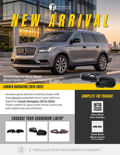 Trim Illusion MC6333BLK gloss black mirror covers for 2018-2025 Ford Expedition and Lincoln Navigator - image 11