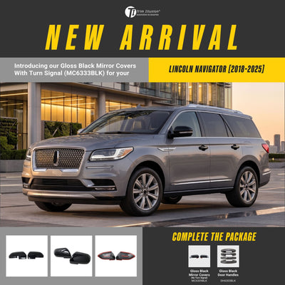 Trim Illusion MC6333BLK gloss black mirror covers for 2018-2025 Ford Expedition and Lincoln Navigator - image 10