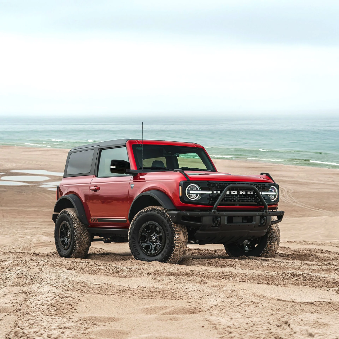 2021-24 Ford Bronco With or W/O Camera 2 PCS With Turn Signal Full Gloss Black Tape-on Mirror Cover