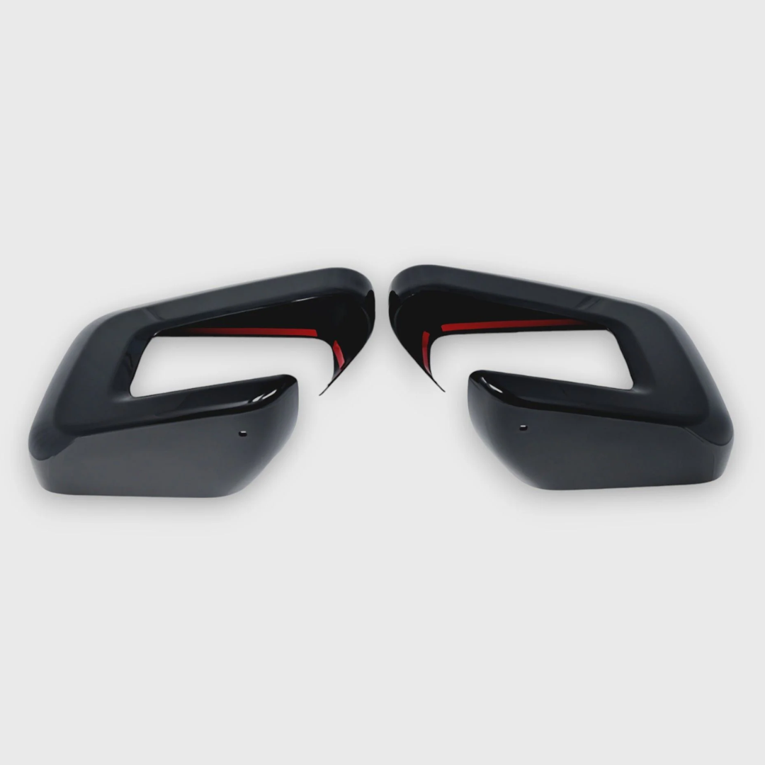 2021-24 Ford F-150 No Camera 2 PCS No Turn Signal Gloss Black Tape-on Mirror Cover